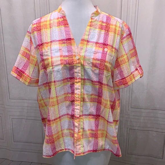 Alfred Dunner Tops - 🔥Alfred Dunner Plaid S/S Button Shirt